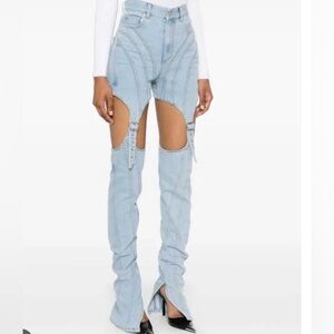 MUGLER Blue Cutout Jeans 29